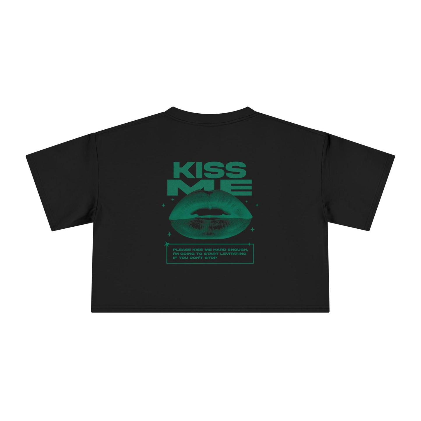 KISS ME CROP TEE GREEN