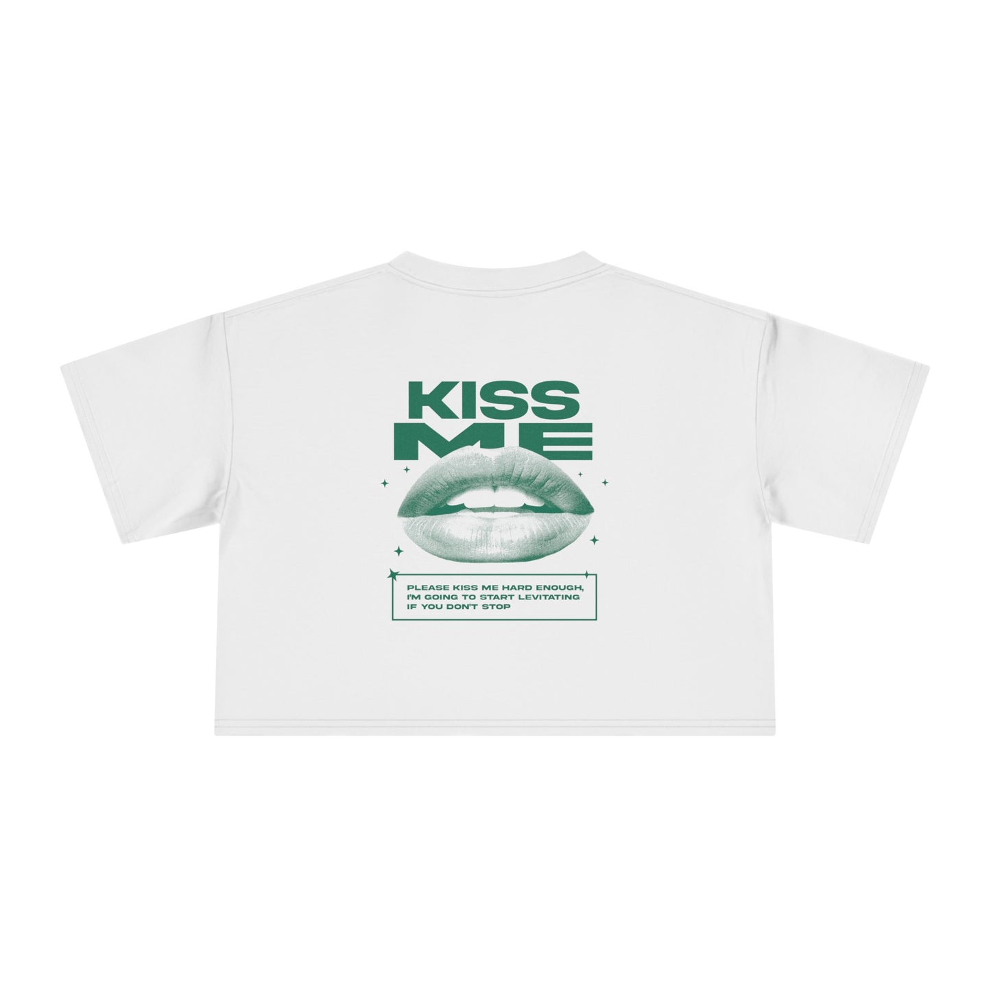 KISS ME CROP TEE GREEN