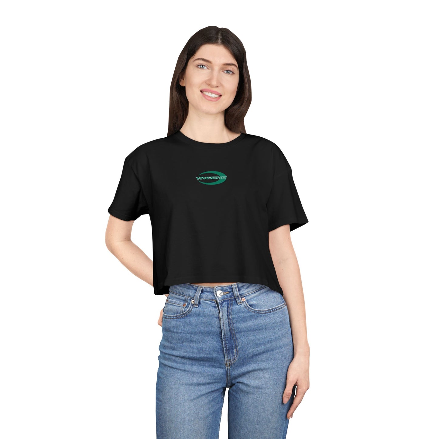 KISS ME CROP TEE GREEN